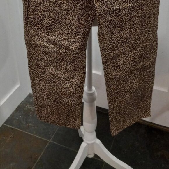 Liz Claiborne Animal Leopard Print Pants Women Size 8 - Picture 2 of 7
